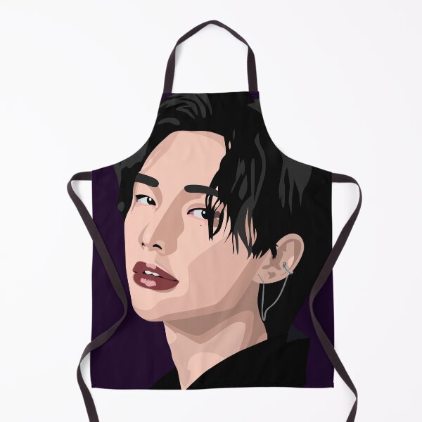 Item preview, Hyunjin of Stray Kids in a stunning vector digital portrait. designed and sold by Aome22.
