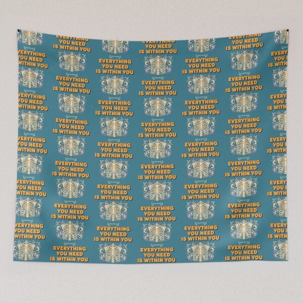 Item preview, Vintage Motivational Floral Skeleton Design: It's All Within You designed and sold by sing-it-out.