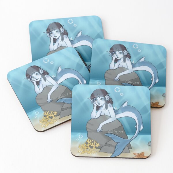 Item preview, Shark Siren – Edgy Mermaid Anime Art designed and sold by bia_rtt.