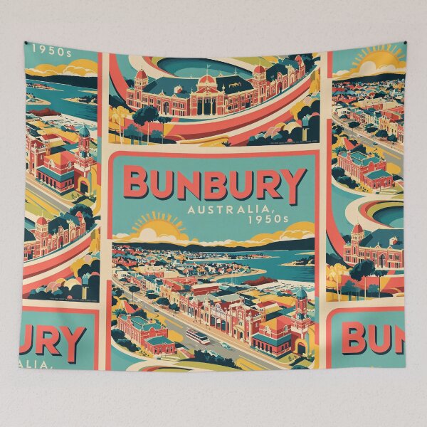 Item preview, Bunbury Australia Vintage Travel Tourism designed and sold by TravelersGems.