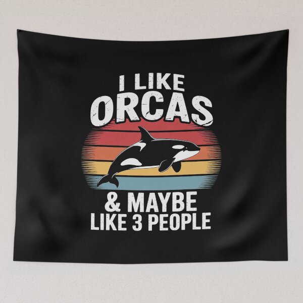 Item preview, Vintage I Like Orcas &Maybe 3 People Orca Killer Whale designed and sold by KotexTemu.
