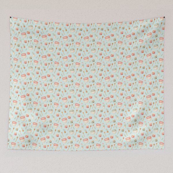 Item preview, Vintage Kitchen Cottagecore Seamless Pattern designed and sold by Midnight Garden.