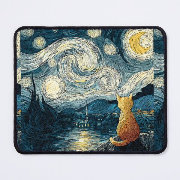 Item preview, Meowy starry night cat designed and sold by MendaciousMina.