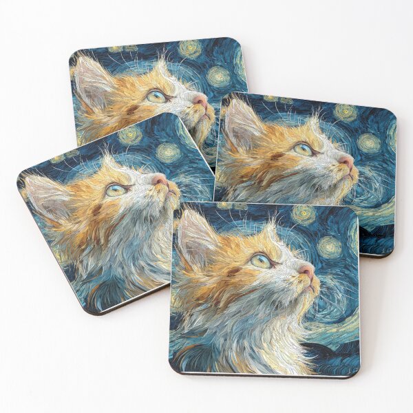 Item preview, Meowy starry night designed and sold by MendaciousMina.