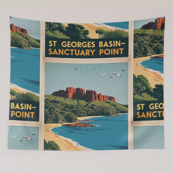 Item preview, St Georges Basin Sanctuary Point Australia Vintage Travel Tourism designed and sold by TravelersGems.