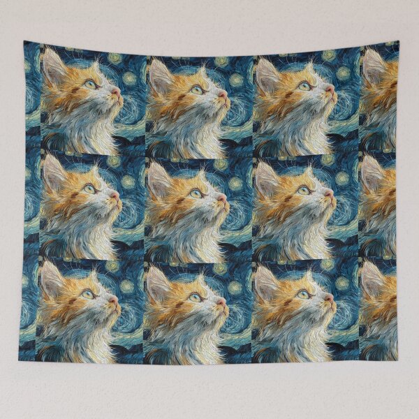 Item preview, Meowy starry night designed and sold by MendaciousMina.