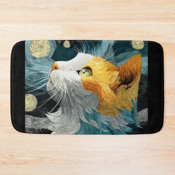Item preview, Meowy starry night designed and sold by MendaciousMina.
