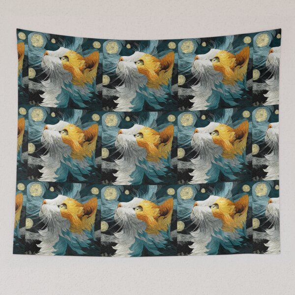 Item preview, Meowy starry night designed and sold by MendaciousMina.