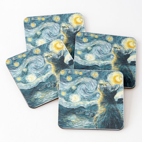 Item preview, Meowy starry night designed and sold by MendaciousMina.
