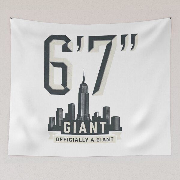 Item preview, Officially A Giant 6'7" - City Skyline & Urban Height Meme designed and sold by Open Canvas.