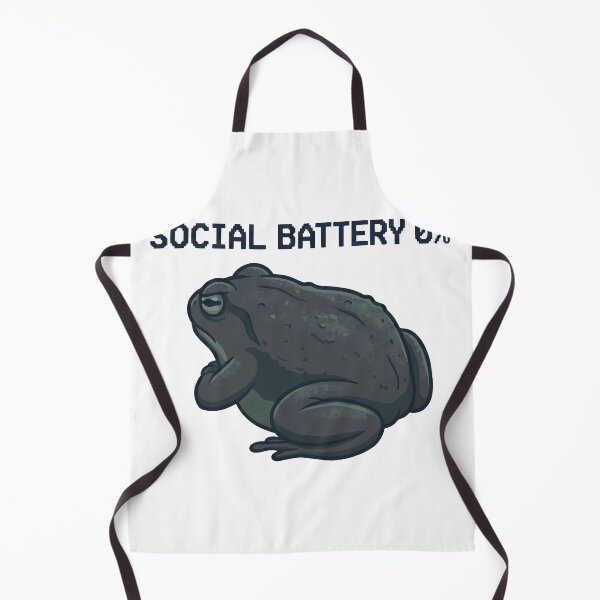 Item preview, Social Battery 0% - Black Rain Frog Introvert designed and sold by Petzzz.