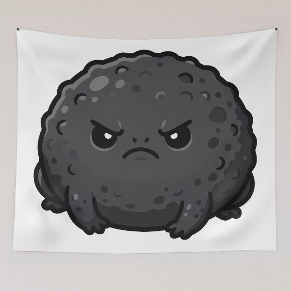 Item preview, Forbidden Avocado - Cute Black Rain Frog Round Boi designed and sold by Petzzz.