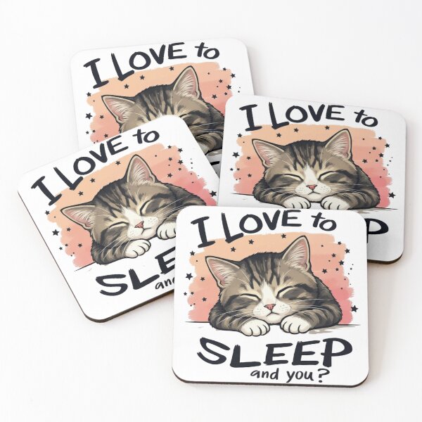 Item preview, I Love to Sleep - Cute Sleepy Cat designed and sold by rjjvstudio26.