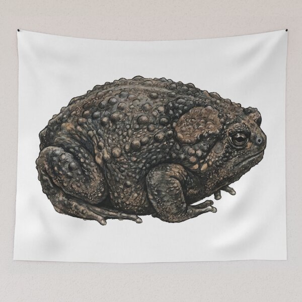 Item preview, Sad Dirt Ball - Realistic Black Rain Frog Art designed and sold by Petzzz.
