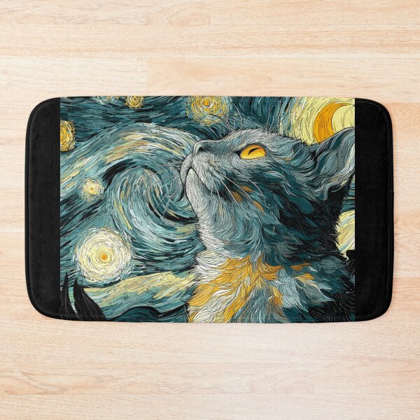 Item preview, Meowy starry night designed and sold by MendaciousMina.