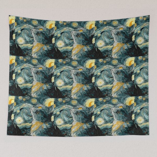 Item preview, Meowy starry night designed and sold by MendaciousMina.