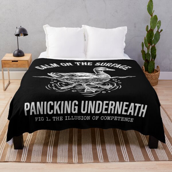 Item preview, Funny Anxiety Duck - Calm On The Surface Panicking Underneath designed and sold by Mason-Pride.