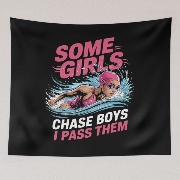Item preview, Some Girls Chase Boys I Pass Them - Funny Swimming Swim  designed and sold by MyzoToyota.