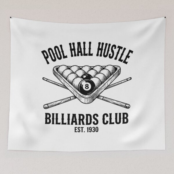 Item preview, Vintage 8 Ball Pool Hall Hustle Billiards Club designed and sold by Mason-Pride.