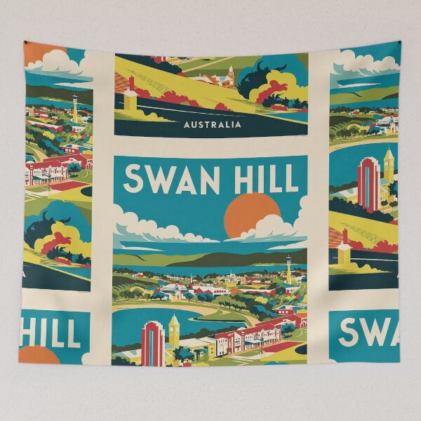 Item preview, Swan Hill Australia Vintage Travel Tourism designed and sold by TravelersGems.
