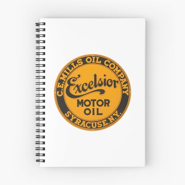 Item preview, Vintage Excelsior Motor Oil Circular Metal Sign designed and sold by CharlieDesings.