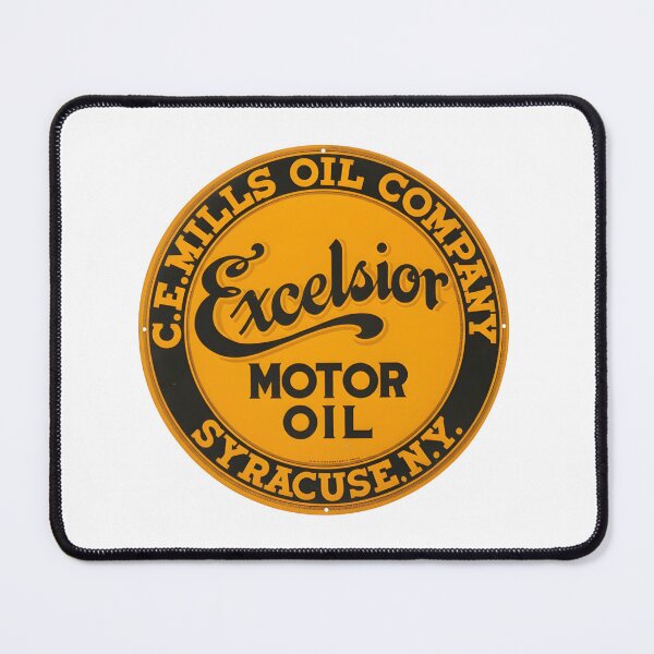 Item preview, Vintage Excelsior Motor Oil Circular Metal Sign designed and sold by CharlieDesings.