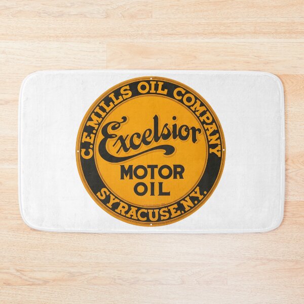 Item preview, Vintage Excelsior Motor Oil Circular Metal Sign designed and sold by CharlieDesings.