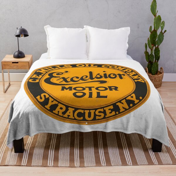Item preview, Vintage Excelsior Motor Oil Circular Metal Sign designed and sold by CharlieDesings.