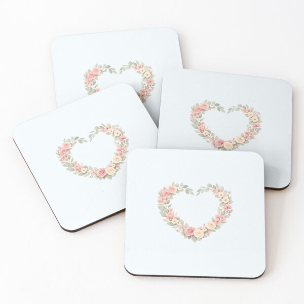 Item preview, Botanical Heart Wreath Valentine Watercolor Illustration designed and sold by Midnight Garden.