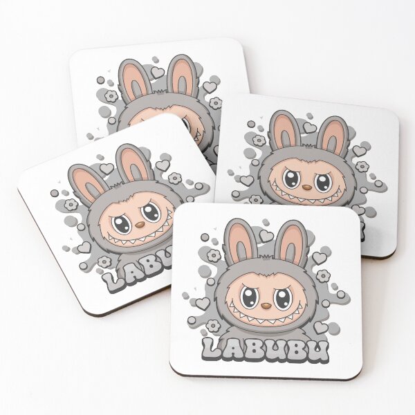Item preview, Cute Gray Labubu Bunny Character Logo designed and sold by mjowsc.