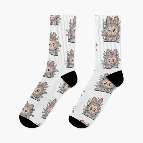 Item preview, Cute Gray Labubu Bunny Character Logo designed and sold by mjowsc.