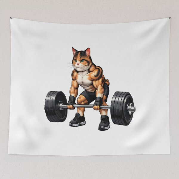 Item preview, Cat Barbell Deadlifting Heavy Weight designed and sold by Primal Pump Co LTD.