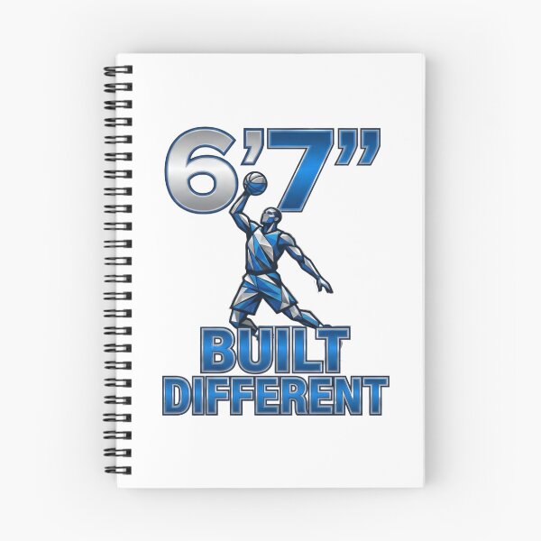 Item preview, 6'7" Built Different - Blue Metallic Basketball Athlete designed and sold by Open Canvas.
