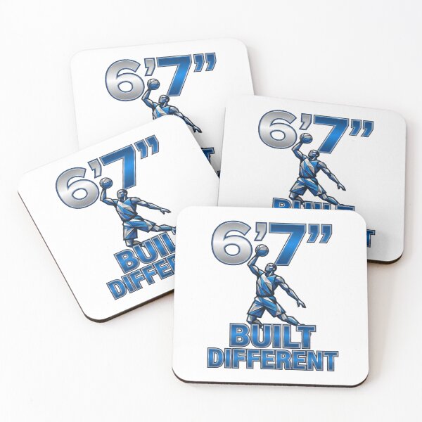 Item preview, 6'7" Built Different - Blue Metallic Basketball Athlete designed and sold by Open Canvas.