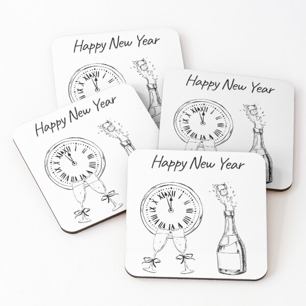 Item preview, Happy New Year And New Year's Toast. designed and sold by Dinasshop.