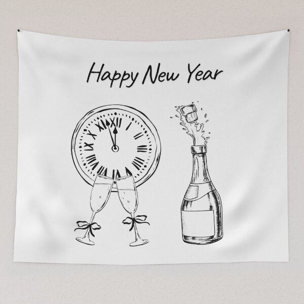 Item preview, Happy New Year And New Year's Toast. designed and sold by Dinasshop.