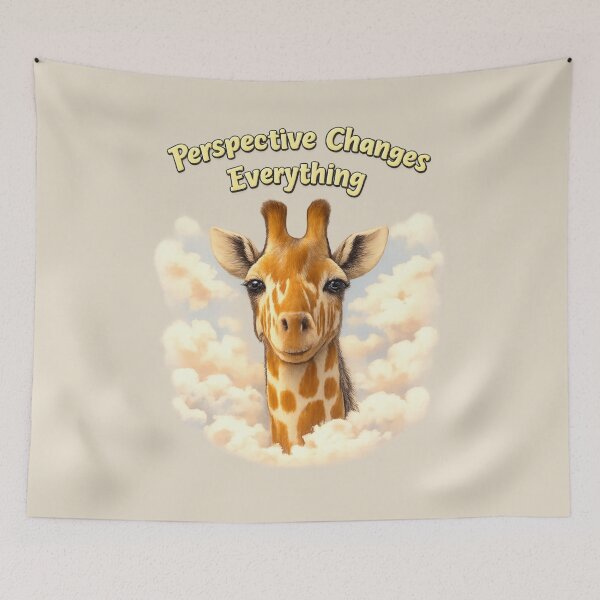 Item preview, Perspective Changes Everything Giraffe Calm Wildlife Art designed and sold by ChirpInc.