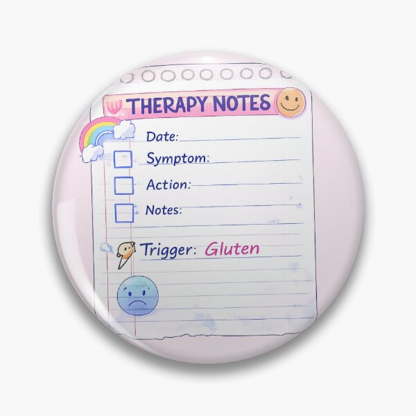 Item preview, Therapy Notes: Trigger – Gluten | Funny Gluten Free Mental Health Parody Design designed and sold by My Gluten Free Life UK.