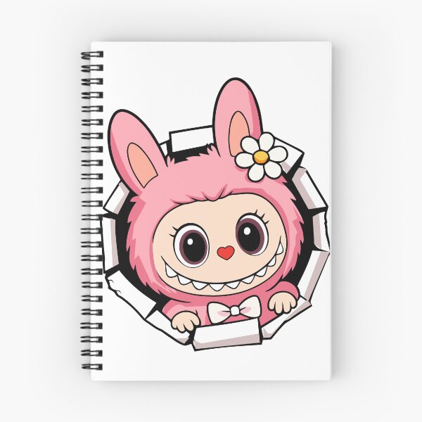 Item preview, Cute Pink Labubu Bunny Peeking Frame Illustration designed and sold by mjowsc.