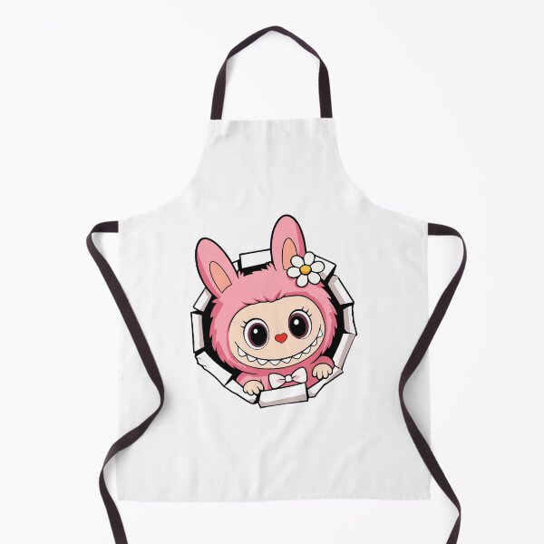 Item preview, Cute Pink Labubu Bunny Peeking Frame Illustration designed and sold by mjowsc.