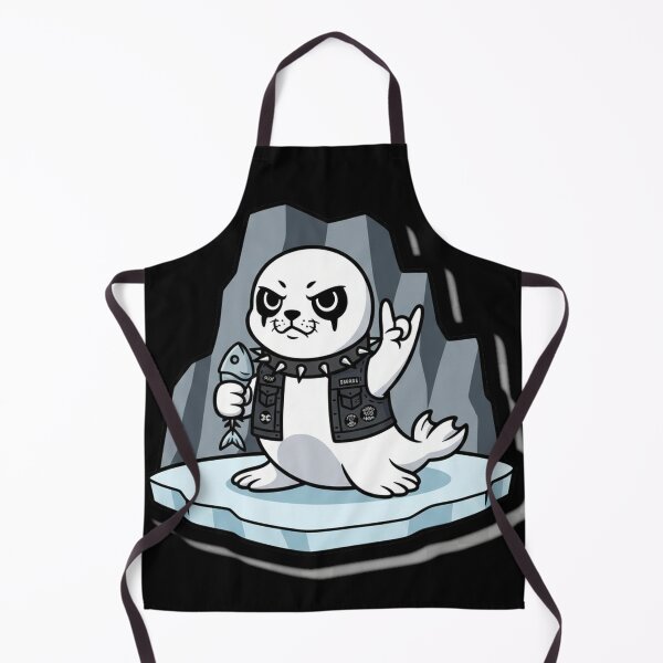 Item preview, Cute Metal Seal Rocking On Ice Illustration designed and sold by RebellDancer.