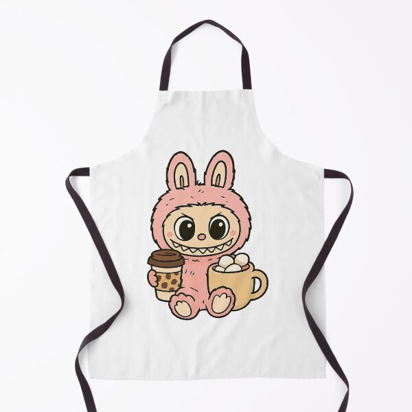 Item preview, Cute Pink Labubu Bunny Coffee Lover Illustration designed and sold by mjowsc.