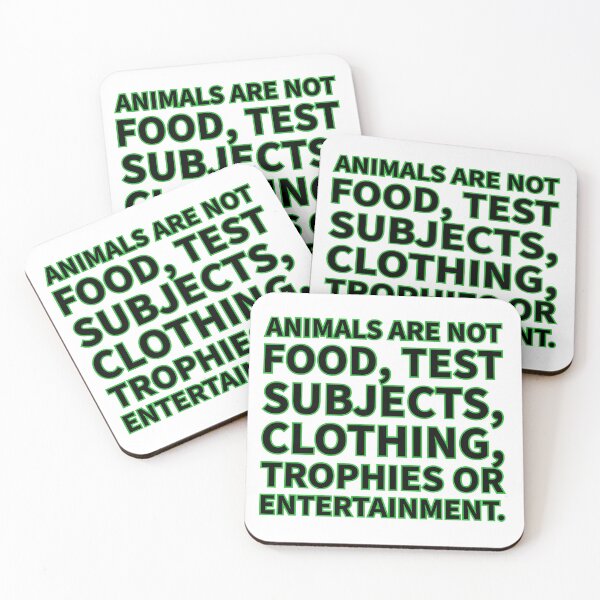 Item preview, Animals are not food test subjects clothing trophies or entertainment black and green designed and sold by Thought2reality.