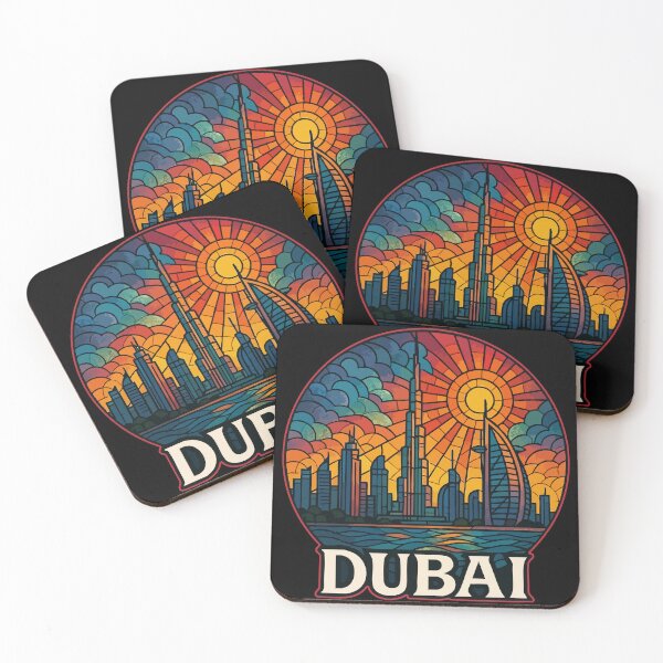 Item preview, Dubai United Arab Emirates Retro Stained Glass designed and sold by TomFrontierArt.