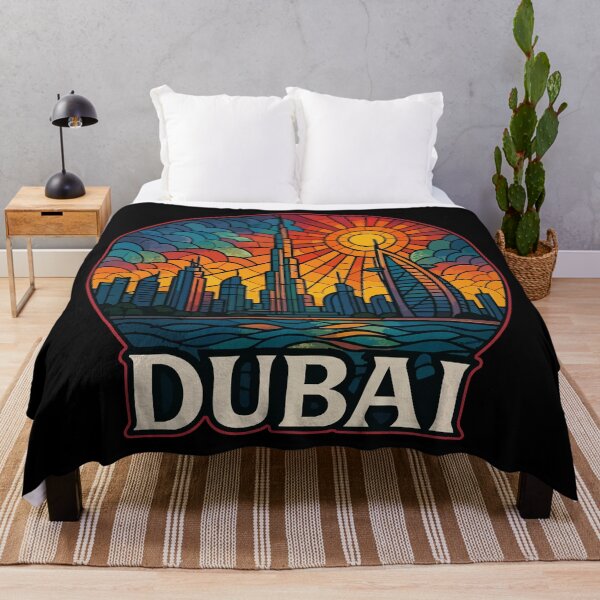 Item preview, Dubai United Arab Emirates Retro Stained Glass designed and sold by TomFrontierArt.