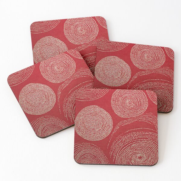 Item preview, Red Concentric Dot Circles designed and sold by BasajaunStudio.