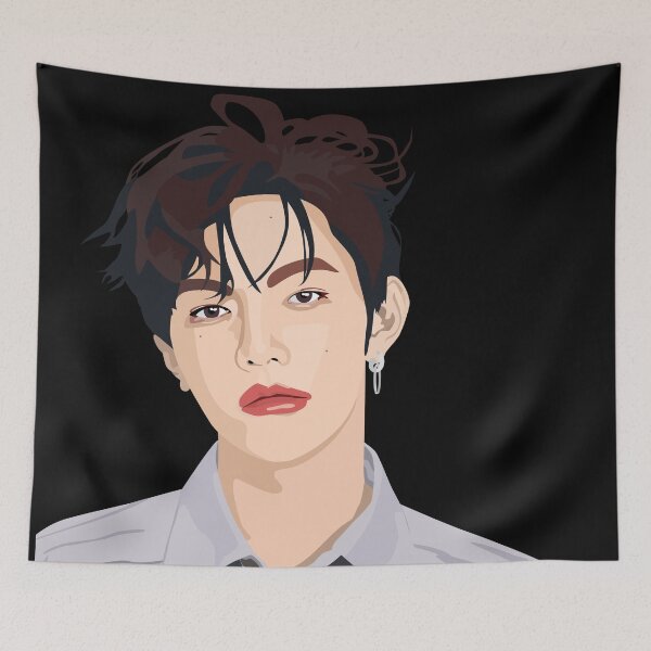Item preview, Zhang Hao of Zerobaseone in a stunning vector digital portrait. designed and sold by Aome22.
