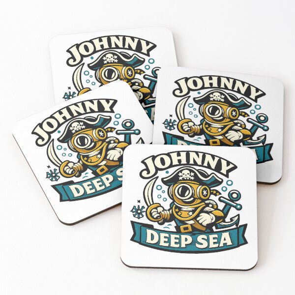 Item preview, Johnny Deep Sea – Pirate Submarine Vintage Retro Parody Logo designed and sold by Dax Studio.
