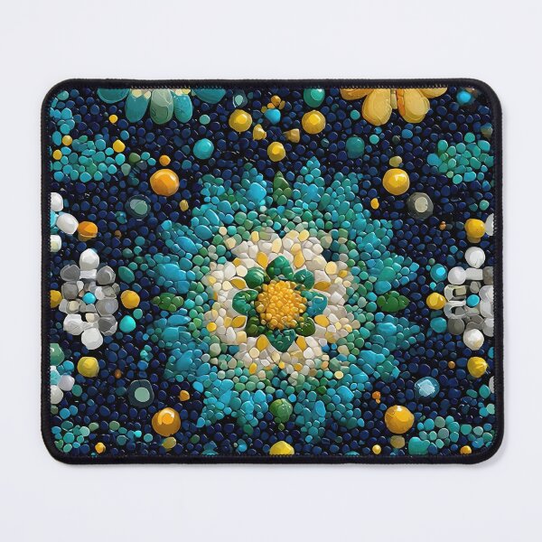 Item preview, Floral Mosaic Dot Pattern designed and sold by BasajaunStudio.