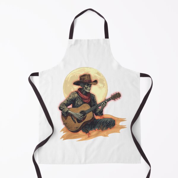 Item preview, western gothic skeleton cowboy guitarist designed and sold by rspsp.